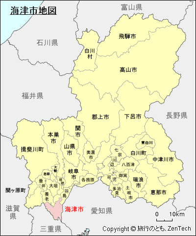 岐阜県海津市地図