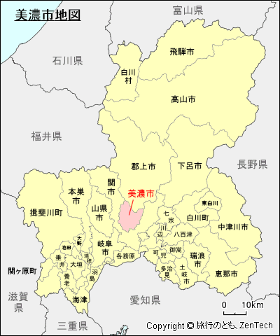 岐阜県美濃市地図