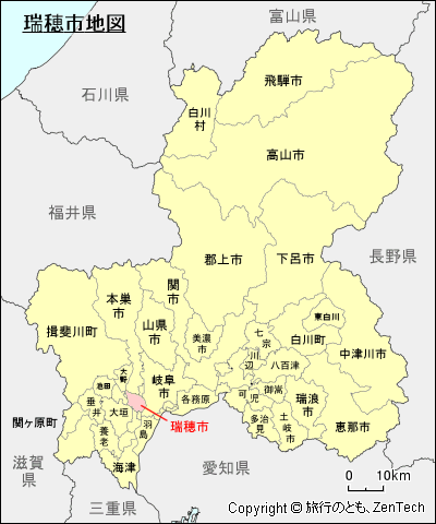 岐阜県瑞穂市地図