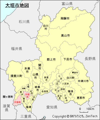 岐阜県大垣市地図