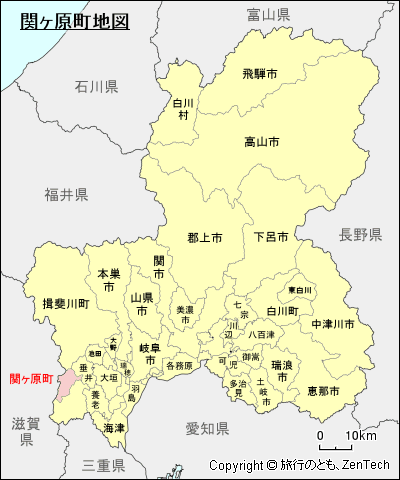 岐阜県関ケ原町地図