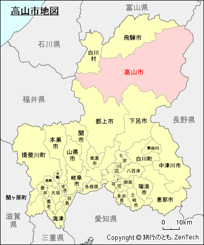 岐阜県高山市地図