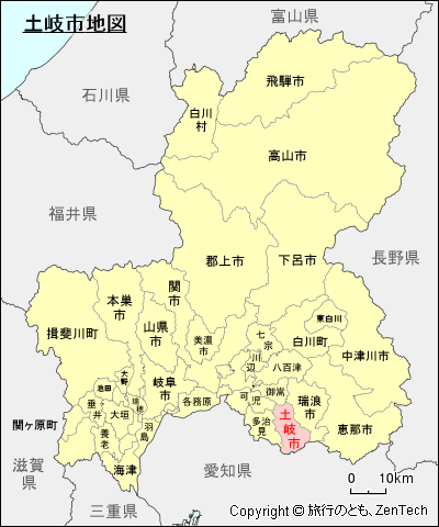 岐阜県土岐市地図