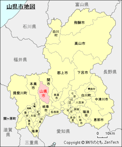 岐阜県山県市地図