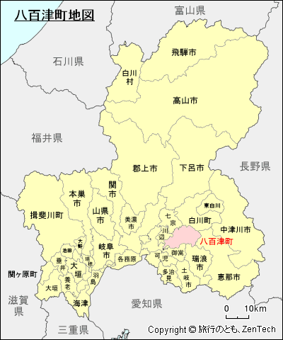 岐阜県八百津町地図