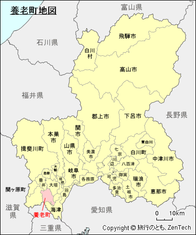 岐阜県養老町地図