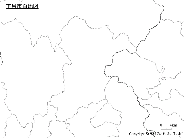 下呂市白地図