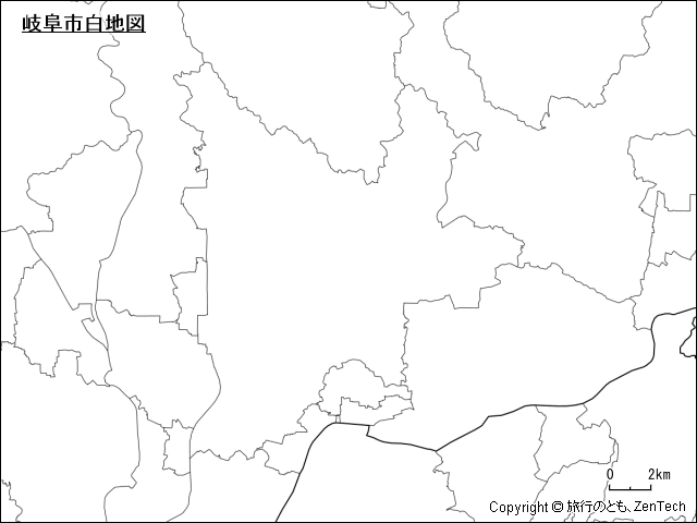 岐阜市白地図