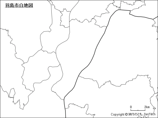 羽島市白地図