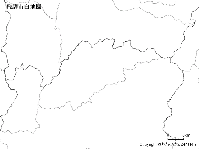 飛騨市白地図