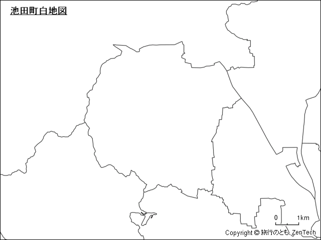 池田町白地図