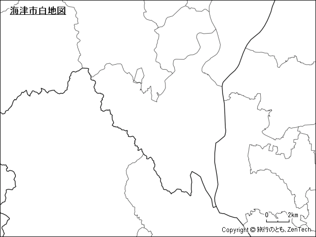 海津市白地図