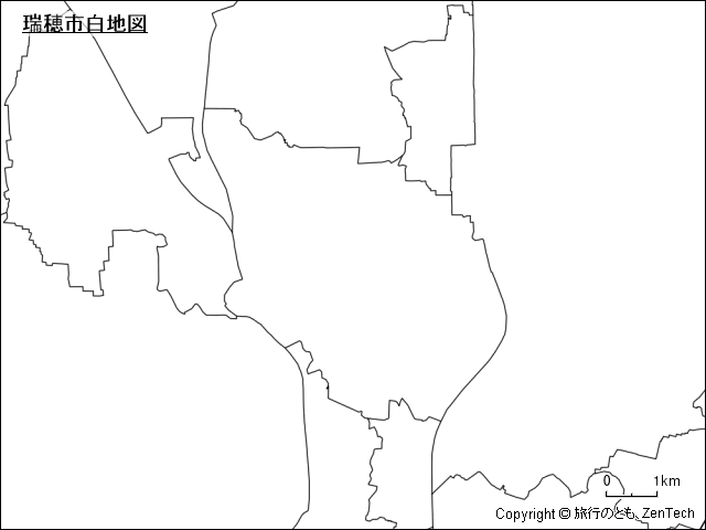 瑞穂市白地図