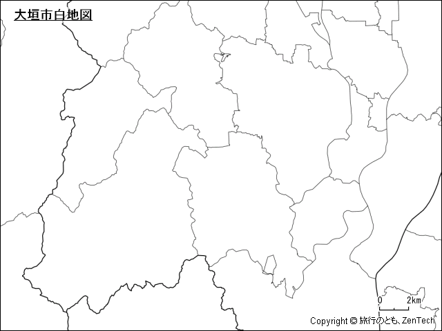 大垣市白地図