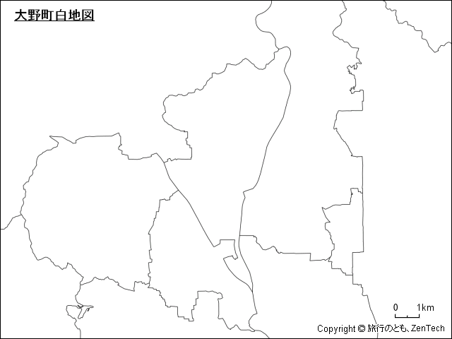 大野町白地図