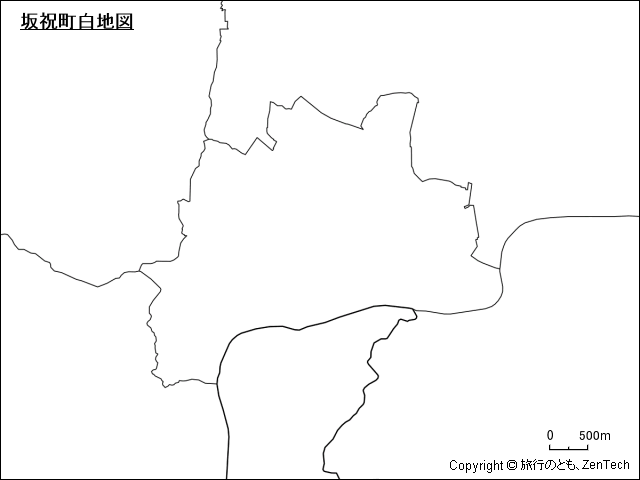 坂祝町白地図