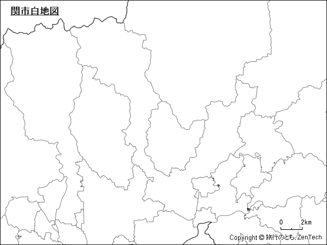 関市白地図