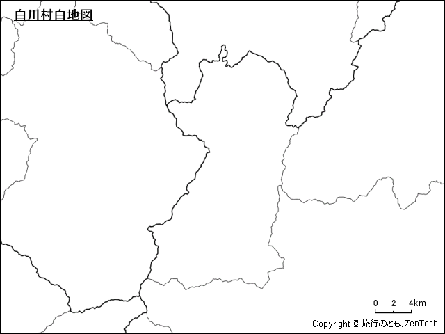 白川村白地図