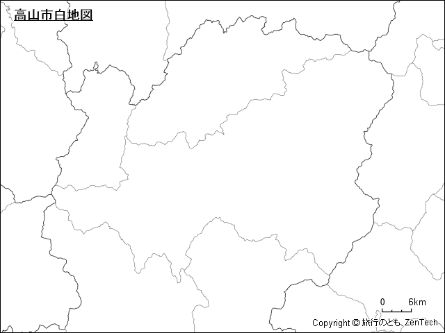 高山市白地図