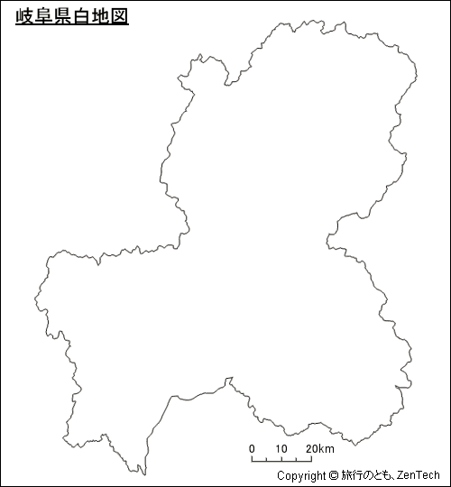 岐阜県白地図