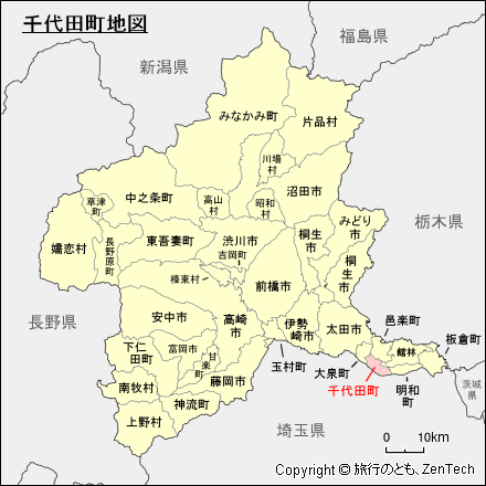 群馬県千代田町地図