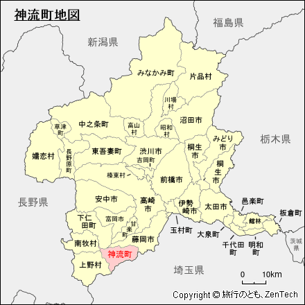 群馬県神流町地図