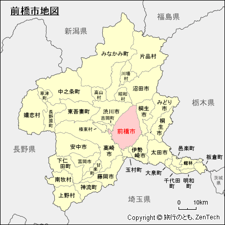 群馬県前橋市地図