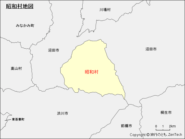 昭和村地図