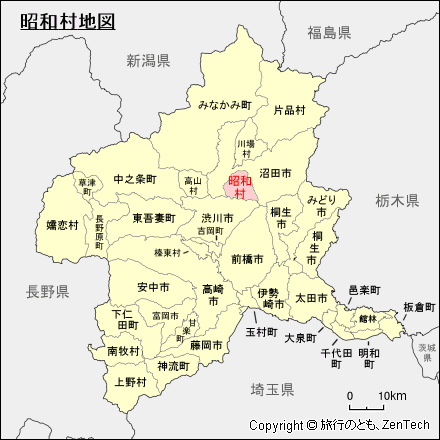 群馬県昭和村地図