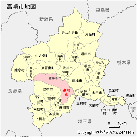 群馬県高崎市地図