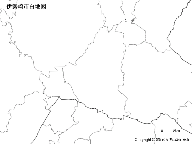 伊勢崎市白地図