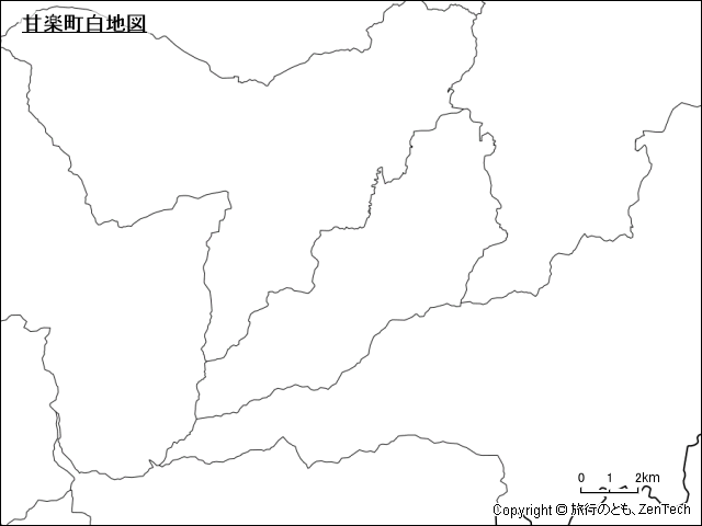 甘楽町白地図