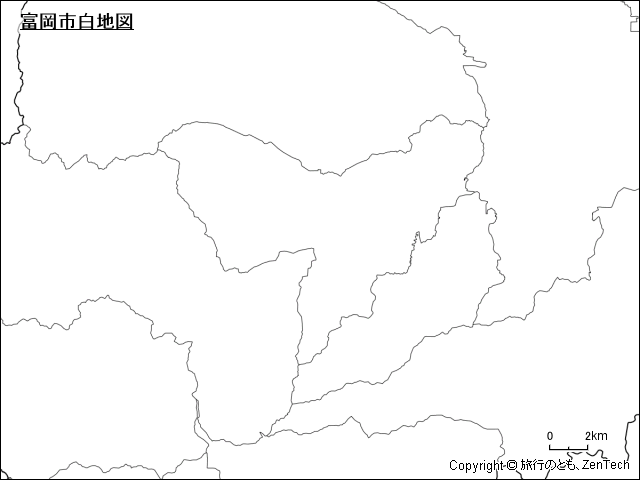 富岡市白地図