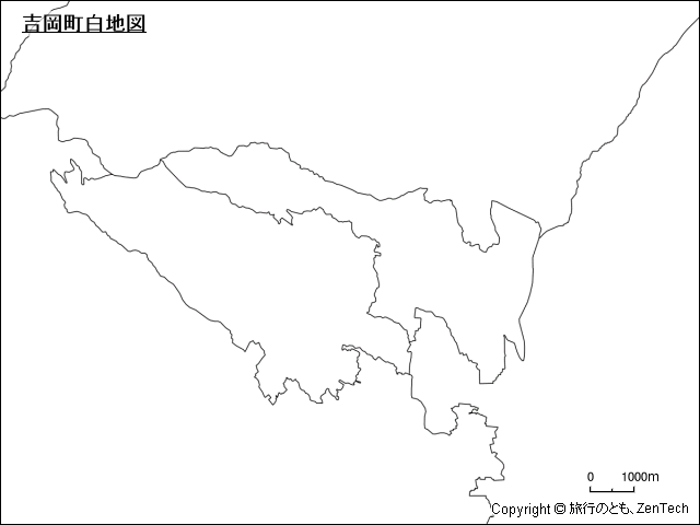 吉岡町白地図