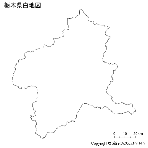 群馬県 白地図