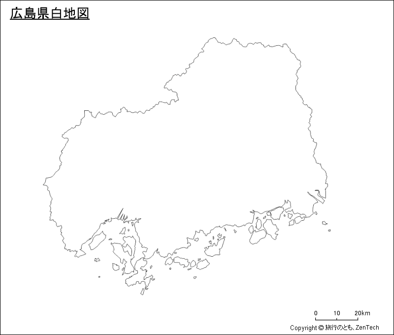 広島県白地図