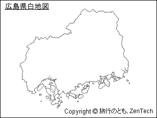 広島県白地図