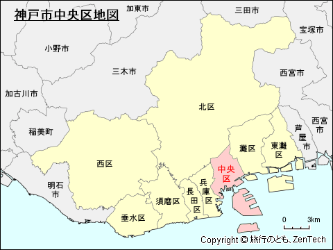 中央区地図