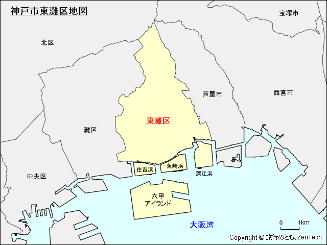 神戸市東灘区地図