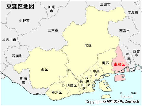 東灘区地図