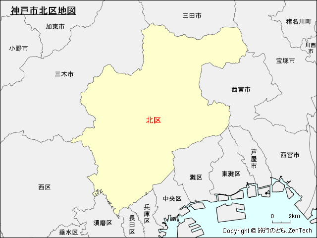 神戸市北区地図