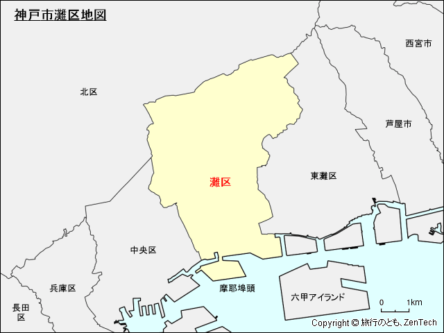 神戸市灘区地図