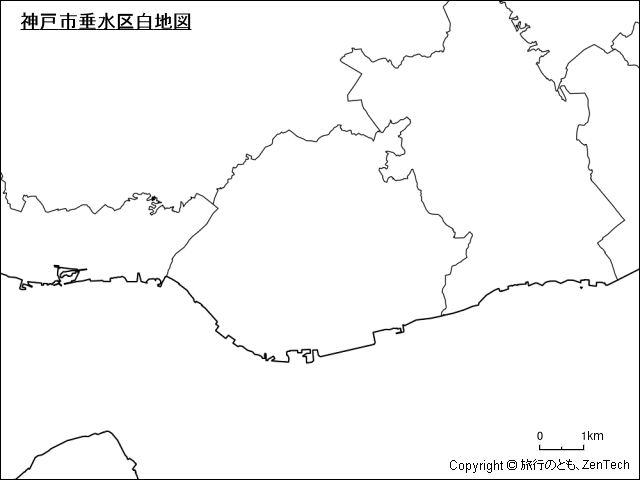 神戸市垂水区白地図