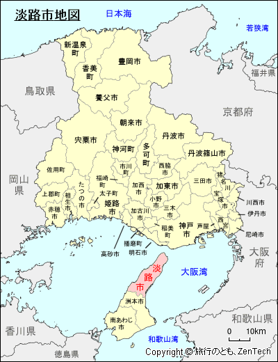 兵庫県淡路市地図