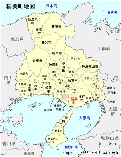 兵庫県稲美町地図