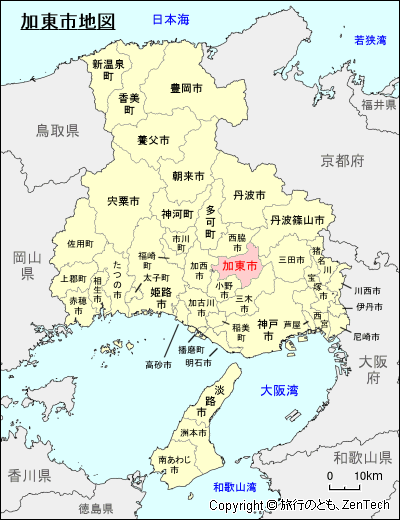 兵庫県加東市地図