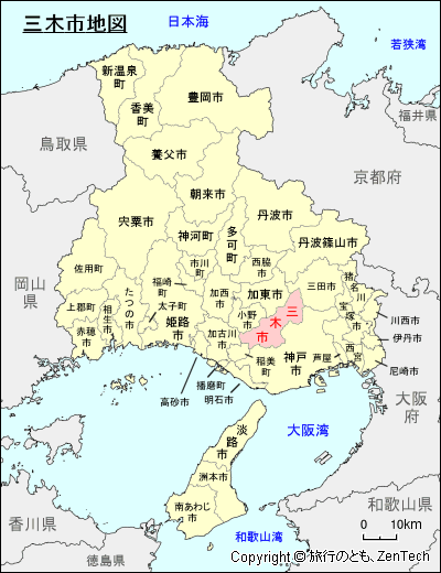 兵庫県三木市地図