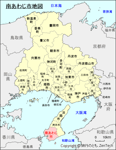 兵庫県南あわじ市地図