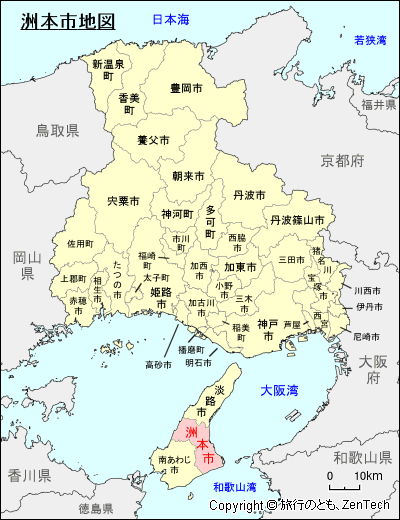 兵庫県洲本市地図