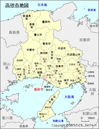 兵庫県高砂市地図